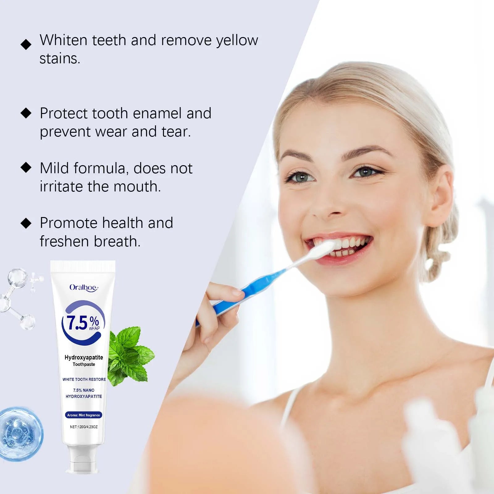 Dream Tune Smile Hydroxyapatite Toothpaste 120g – Whitening & Enamel Repair