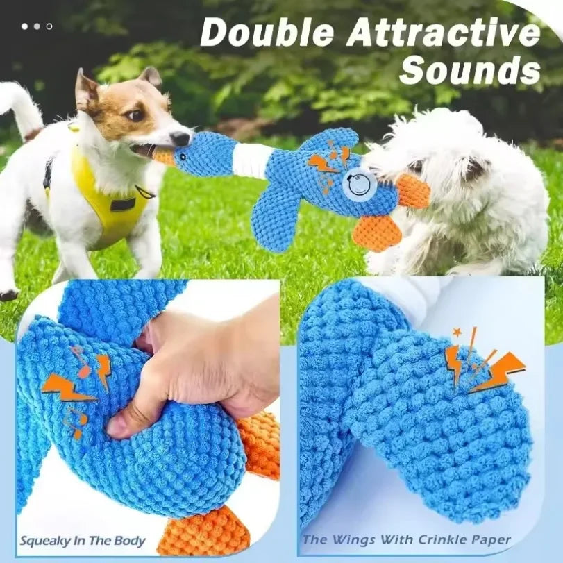 Dream Tune Purr Indestructible Plush Squeak Doll Toy