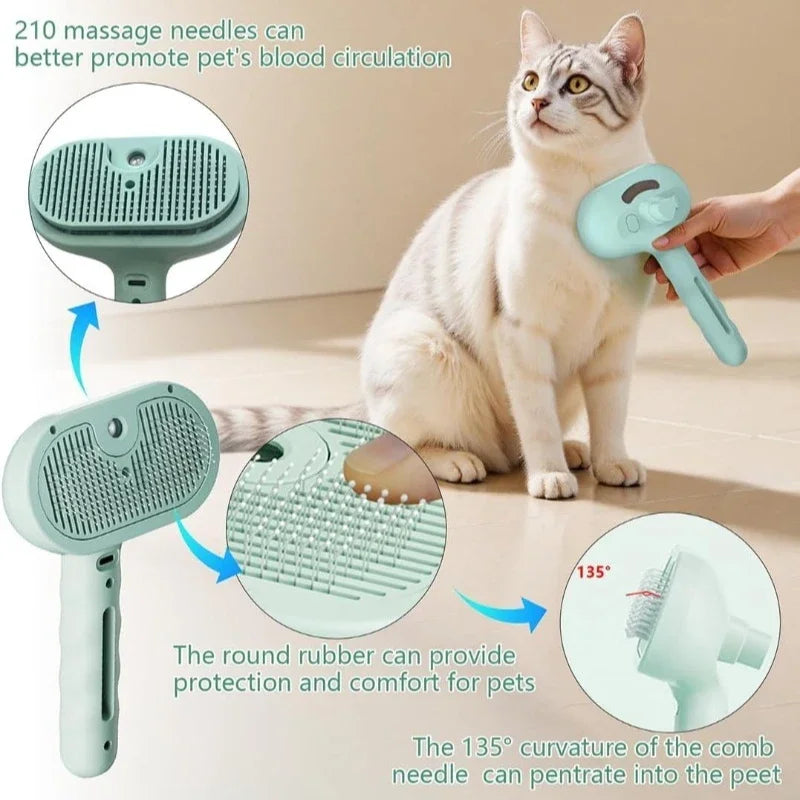 Dream Tune Purr Electric Steam Grooming Brush
