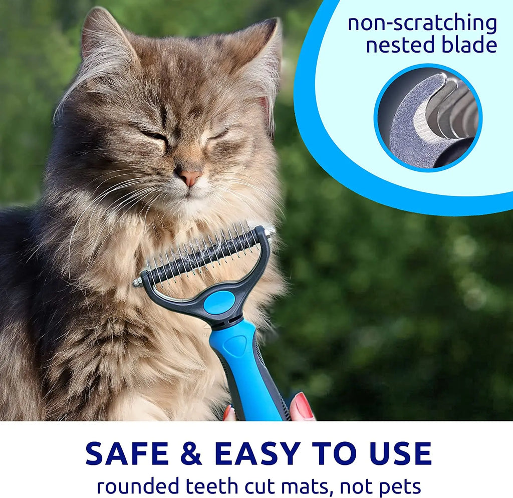 Dream Tune Purr Double-Sided Deshedding Brush & Dematting Comb