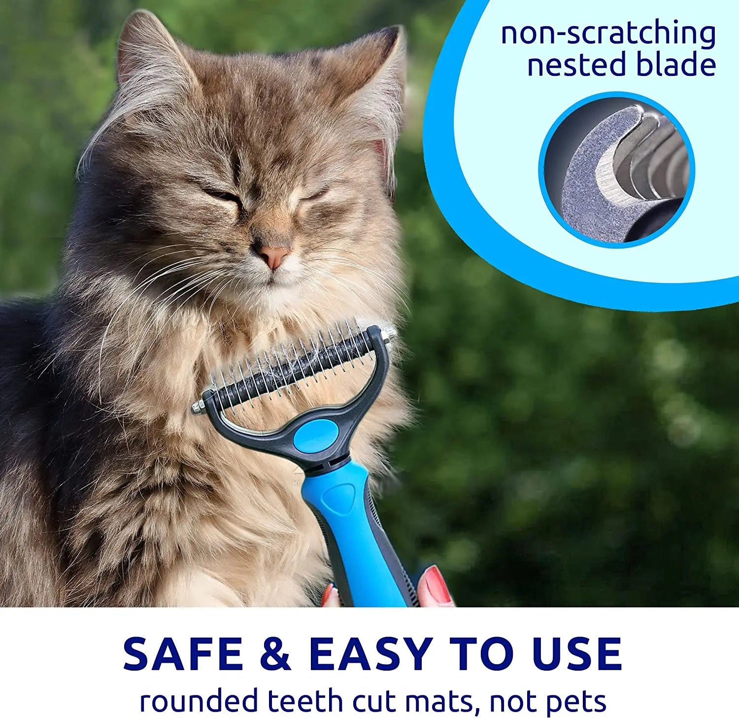 Dream Tune Purr Double-Sided Deshedding Brush & Dematting Comb