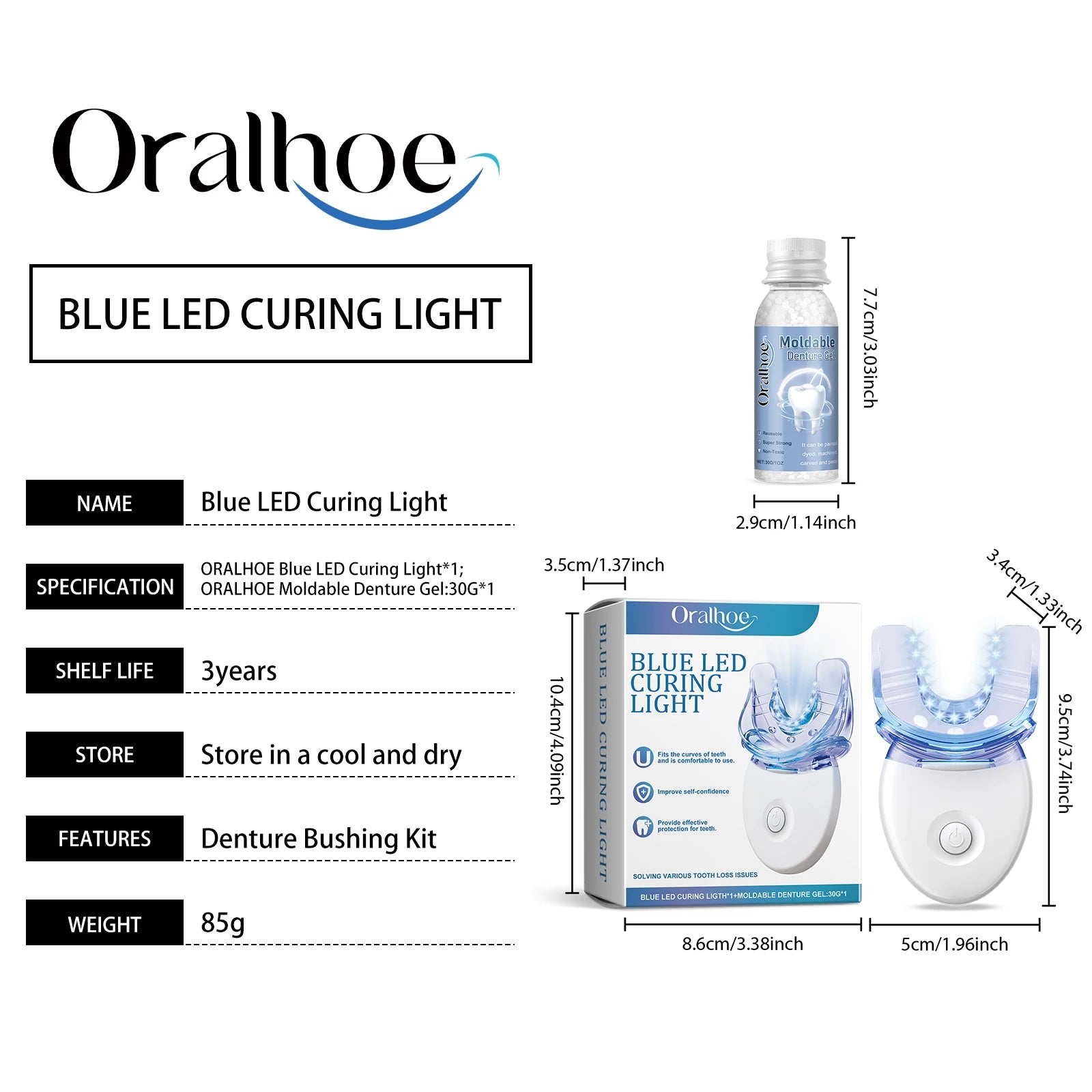 Dream Tune Smile At-Home Tooth Repair Kit – With Blue LED Curing Light