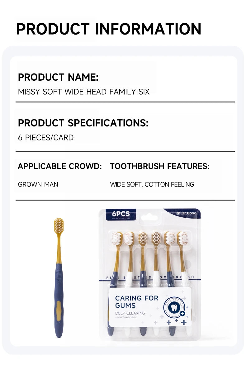 Dream Tune Smile Ultra-Soft Toothbrush – Wide Head, Anti-Sensitivity Gum Protection
