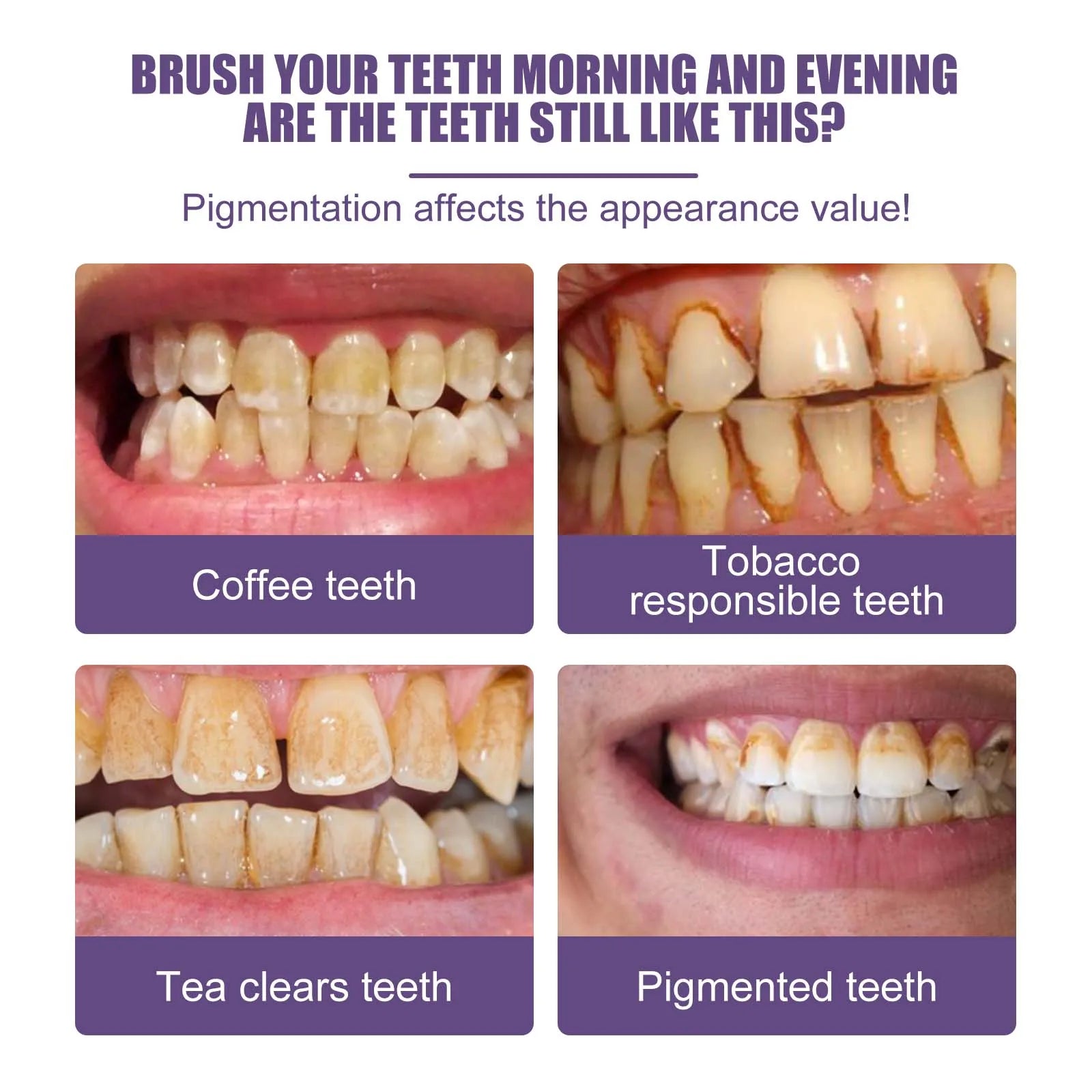 Dream Tune Smile Purple Whitening Toothpaste 50g – 3-Day Stain Removal & Plaque Reduction