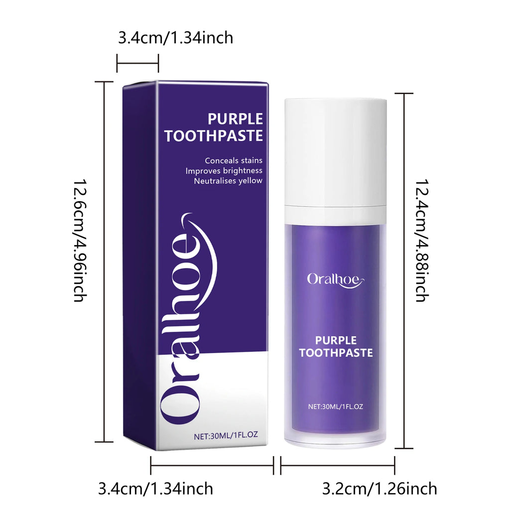 Dream Tune Smile Purple Whitening Toothpaste 50g – 3-Day Stain Removal & Plaque Reduction