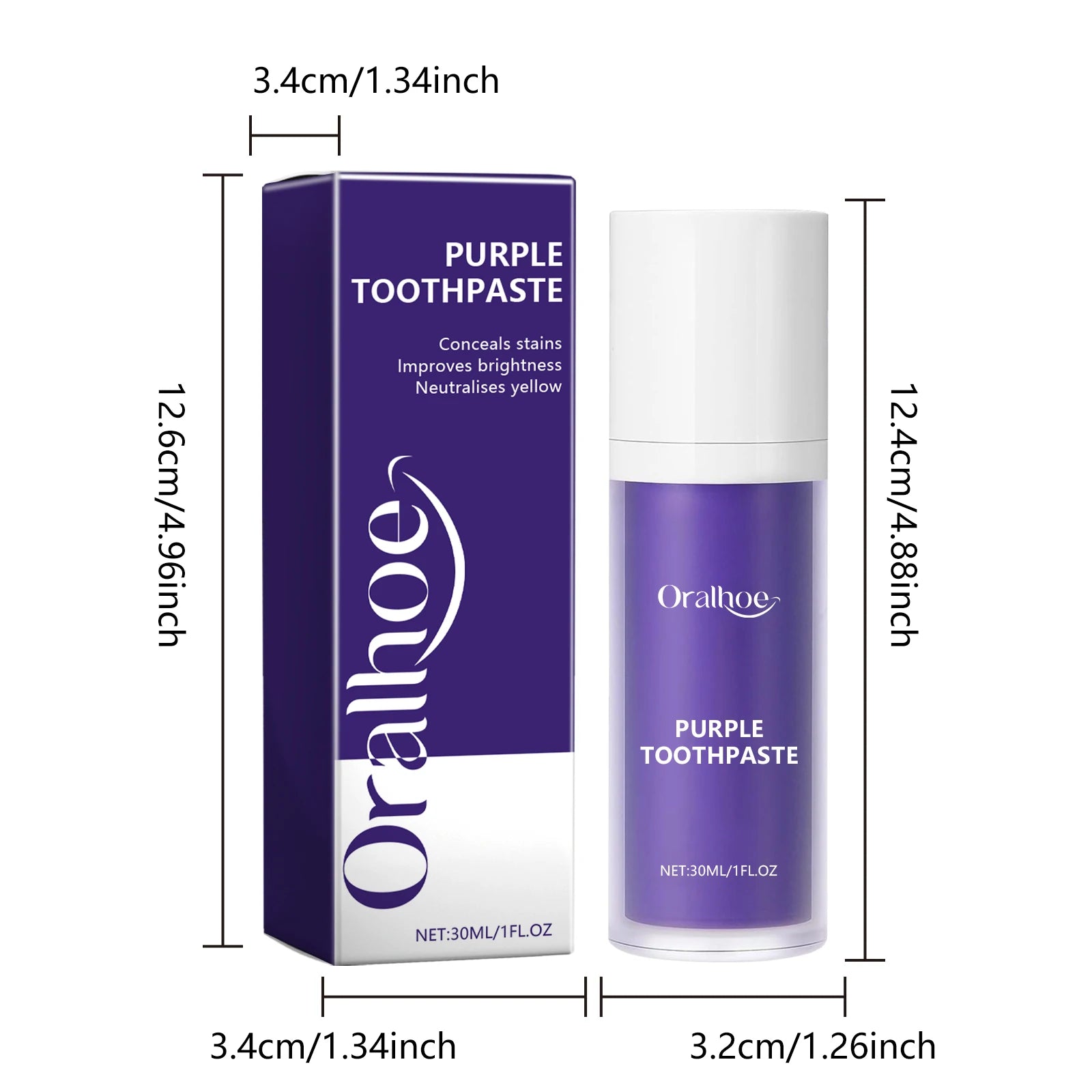 Dream Tune Smile Purple Whitening Toothpaste 50g – 3-Day Stain Removal & Plaque Reduction