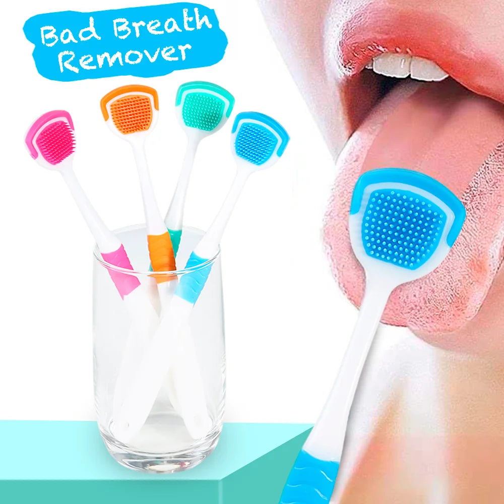 Dream Tune Smile Silicone Tongue Scraper – Oral Hygiene Cleaner