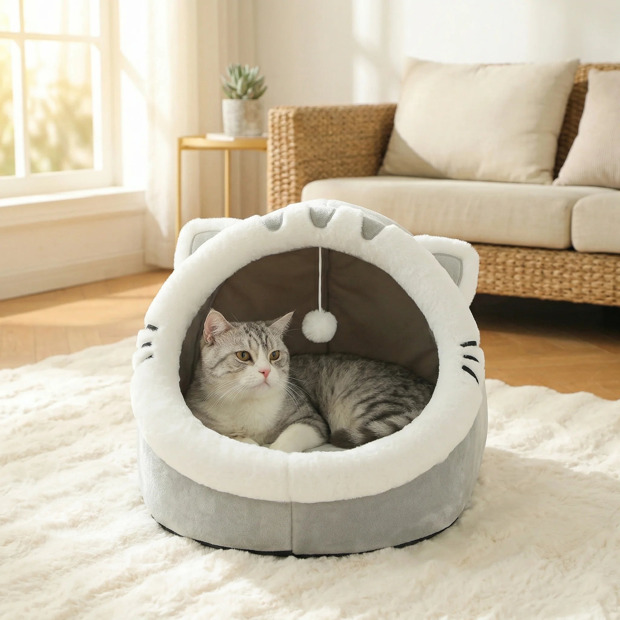 Dream Tune Purr Four Season Cozy Cat Bed Cave