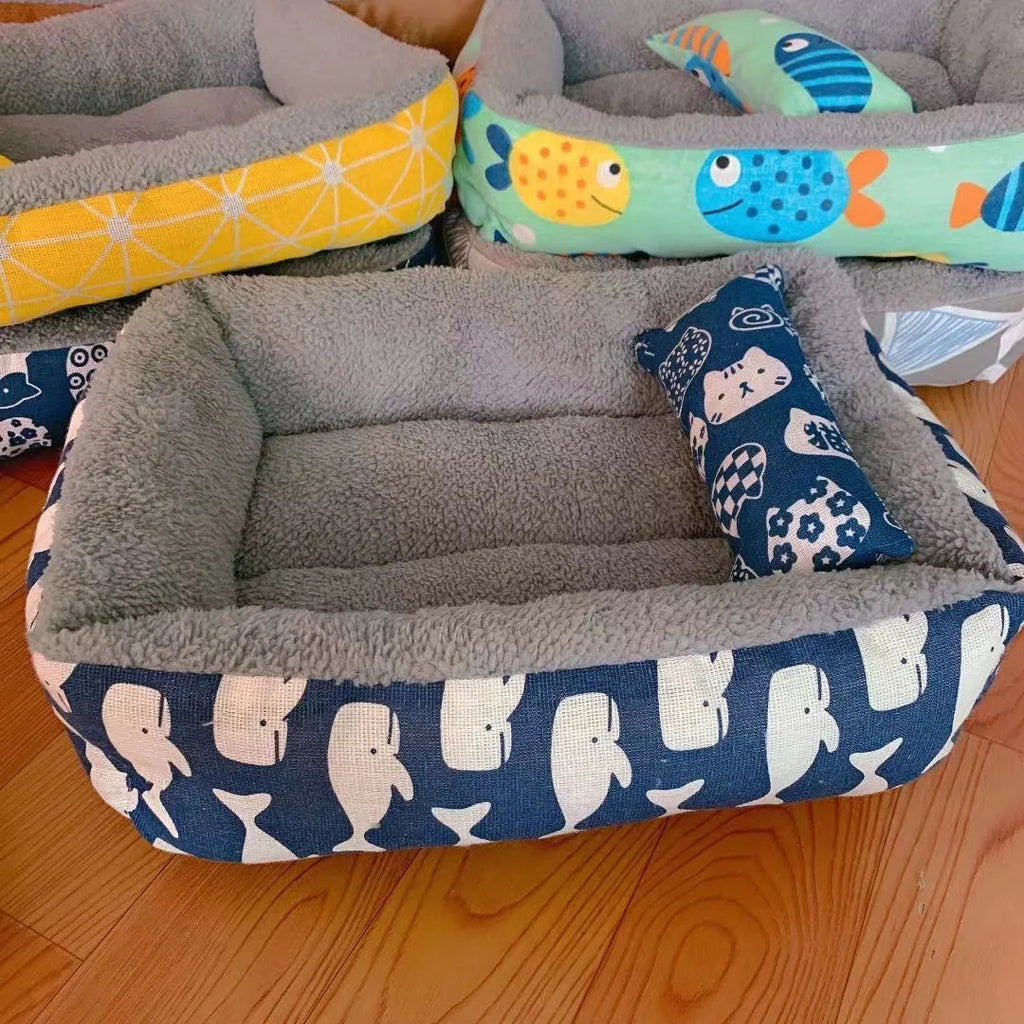 Dream Tune Purr Plush Pet Bed Mattress with Pillow