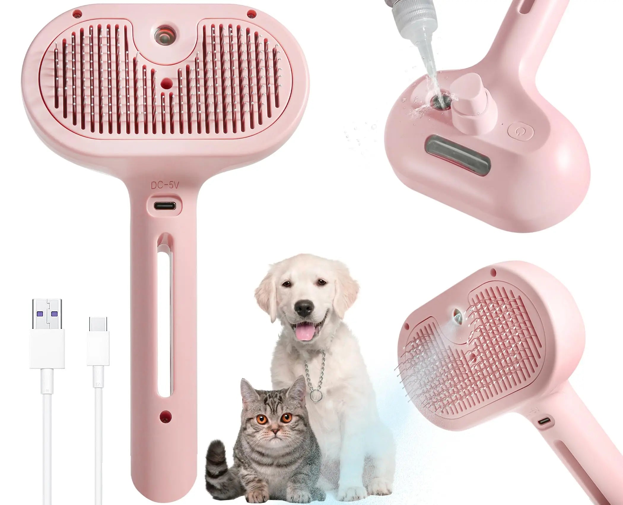 Dream Tune Purr Electric Steam Grooming Brush