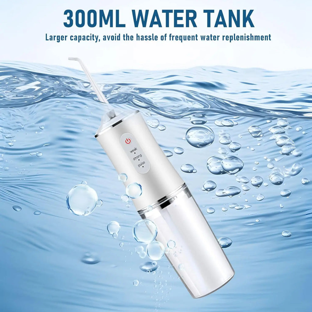 Dream Tune Smile Water Flosser 300ml – 3 Modes, IPX7 Waterproof & Travel Case