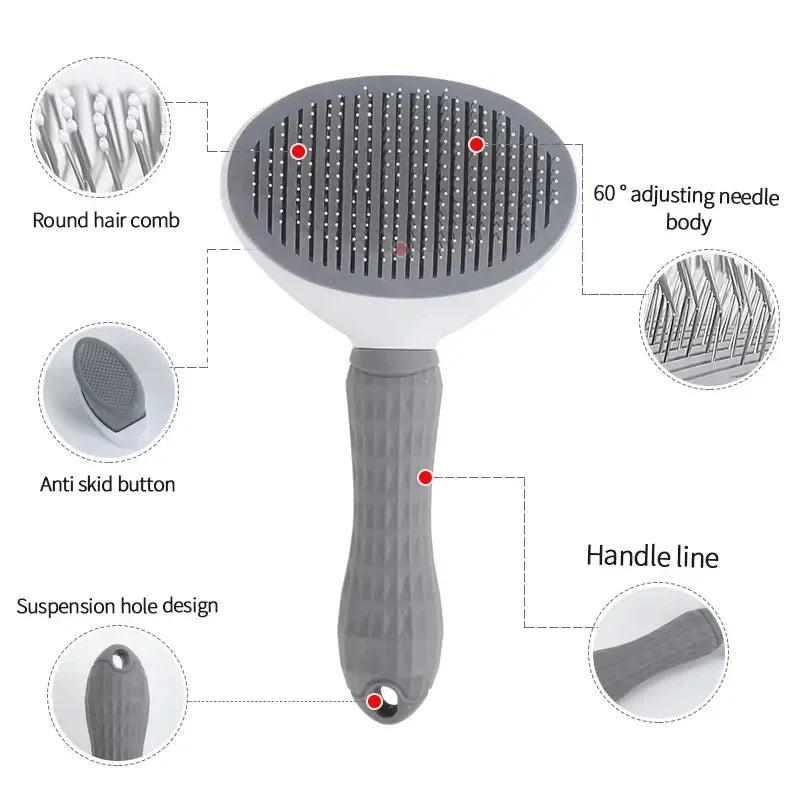 Dream Tune Purr Self-Cleaning Pet Grooming Brush