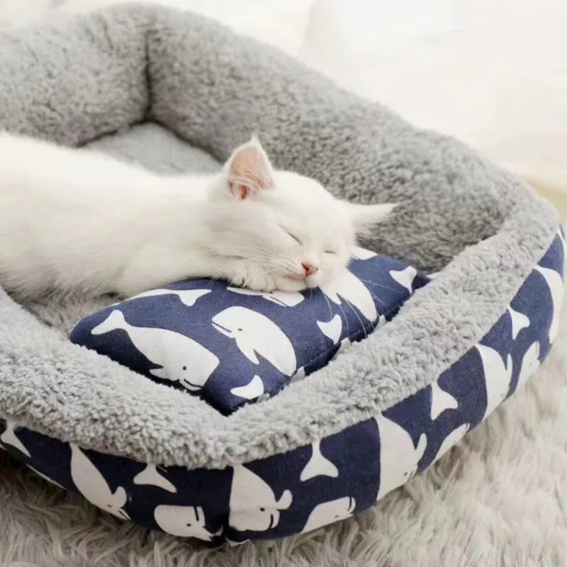 Dream Tune Purr Plush Pet Bed Mattress with Pillow