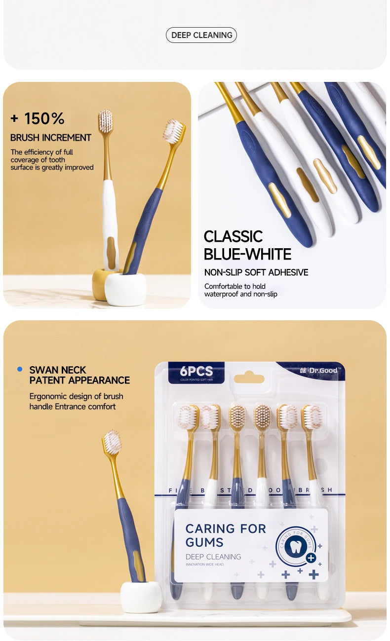 Dream Tune Smile Ultra-Soft Toothbrush – Wide Head, Anti-Sensitivity Gum Protection
