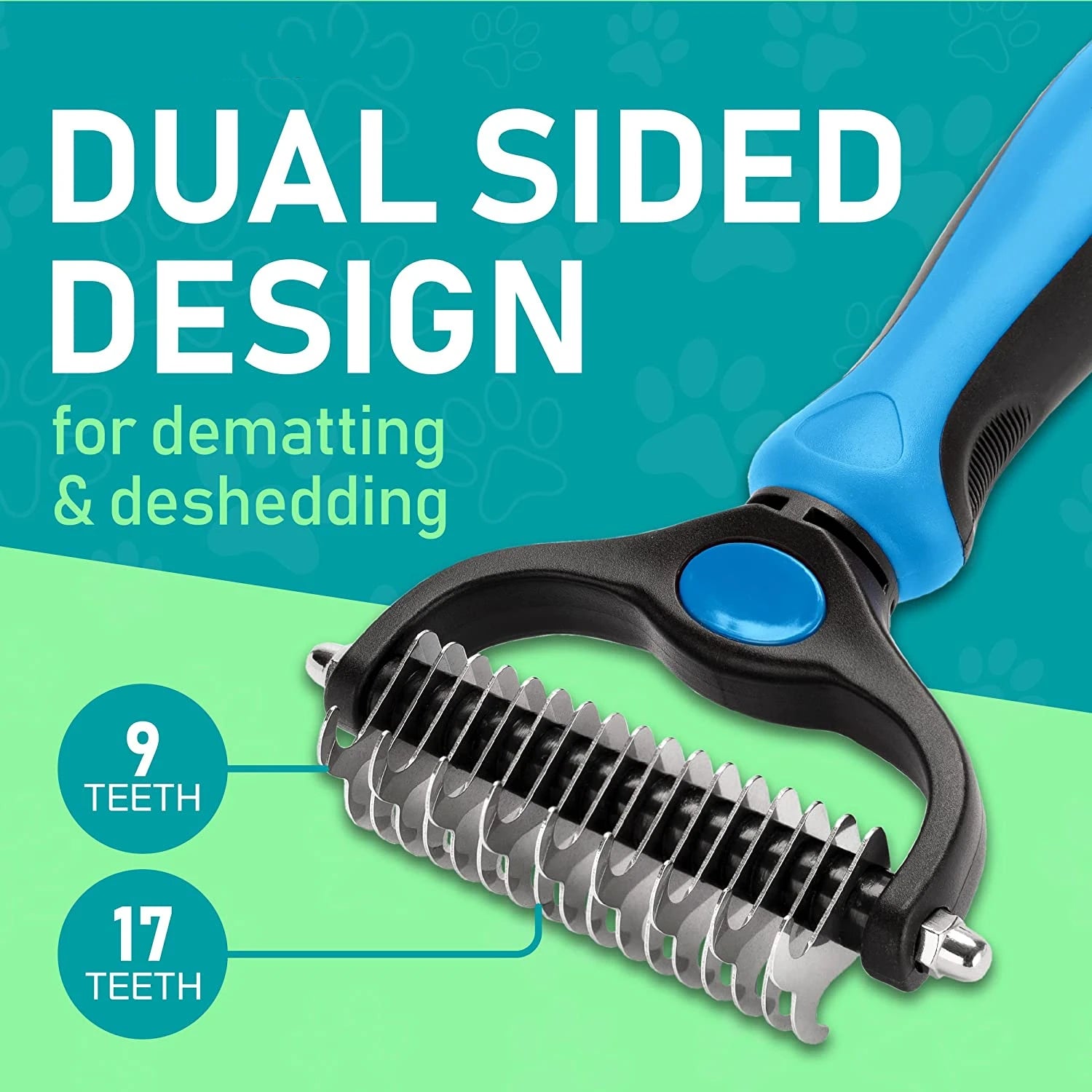 Dream Tune Purr Double-Sided Deshedding Brush & Dematting Comb