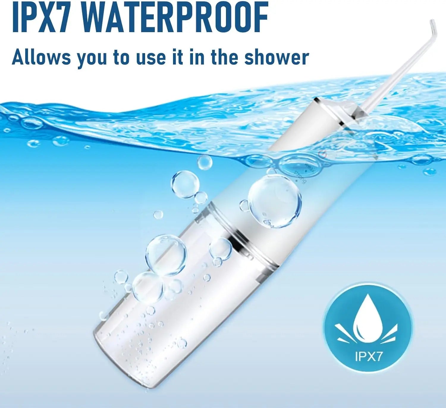 Dream Tune Smile Water Flosser 300ml – 3 Modes, IPX7 Waterproof & Travel Case