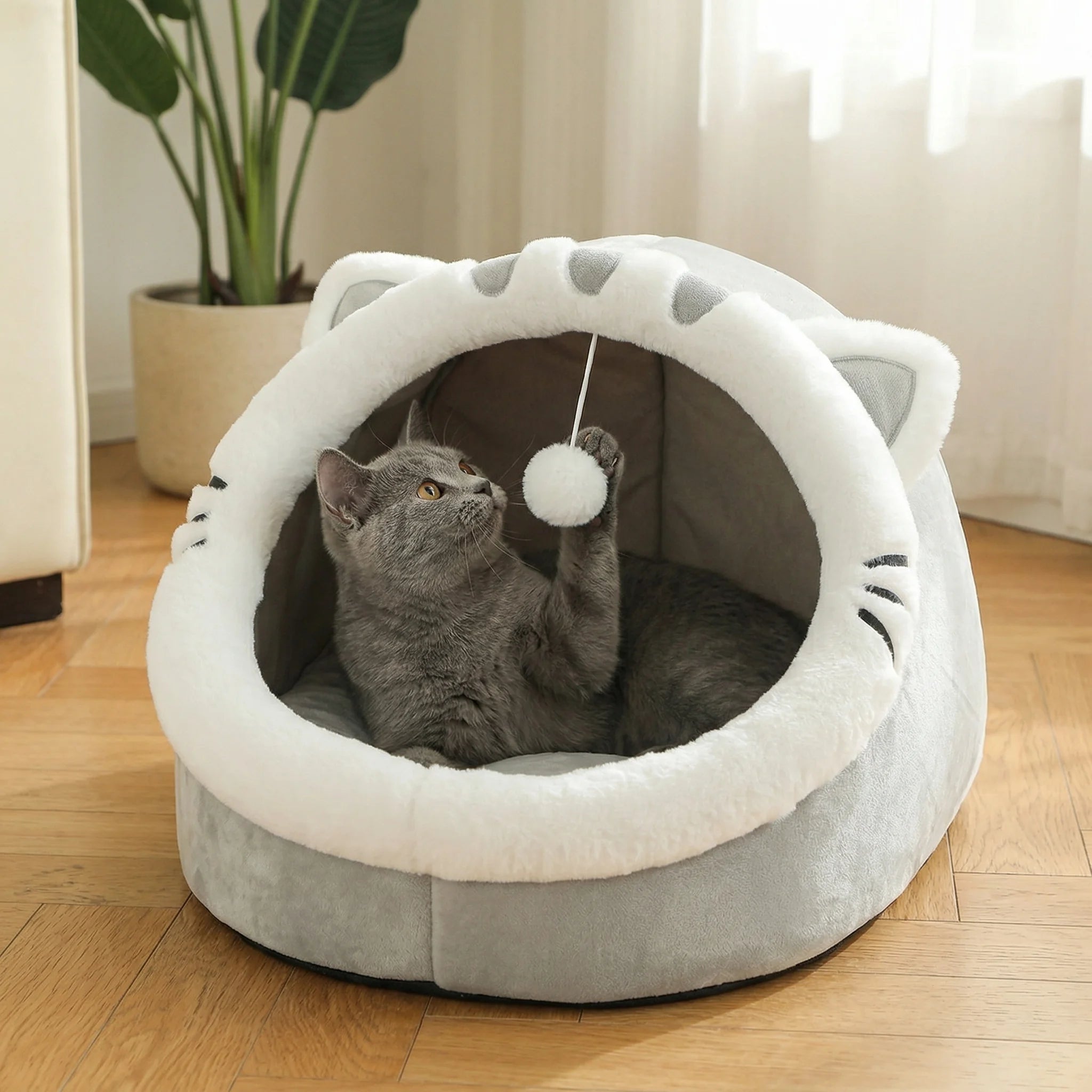 Dream Tune Purr Four Season Cozy Cat Bed Cave