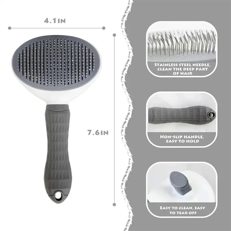 Dream Tune Purr Self-Cleaning Pet Grooming Brush