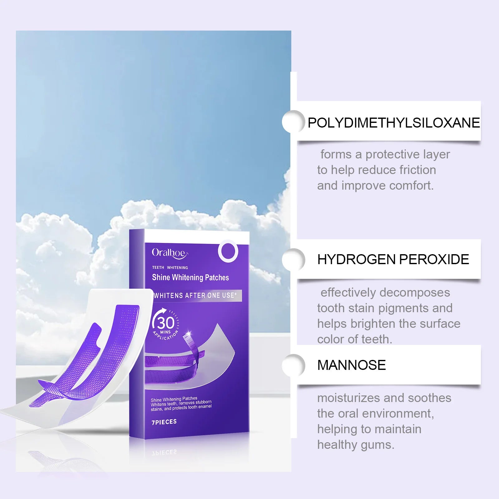 Dream Tune Smile Purple Whitening Strips – 7 Treatments
