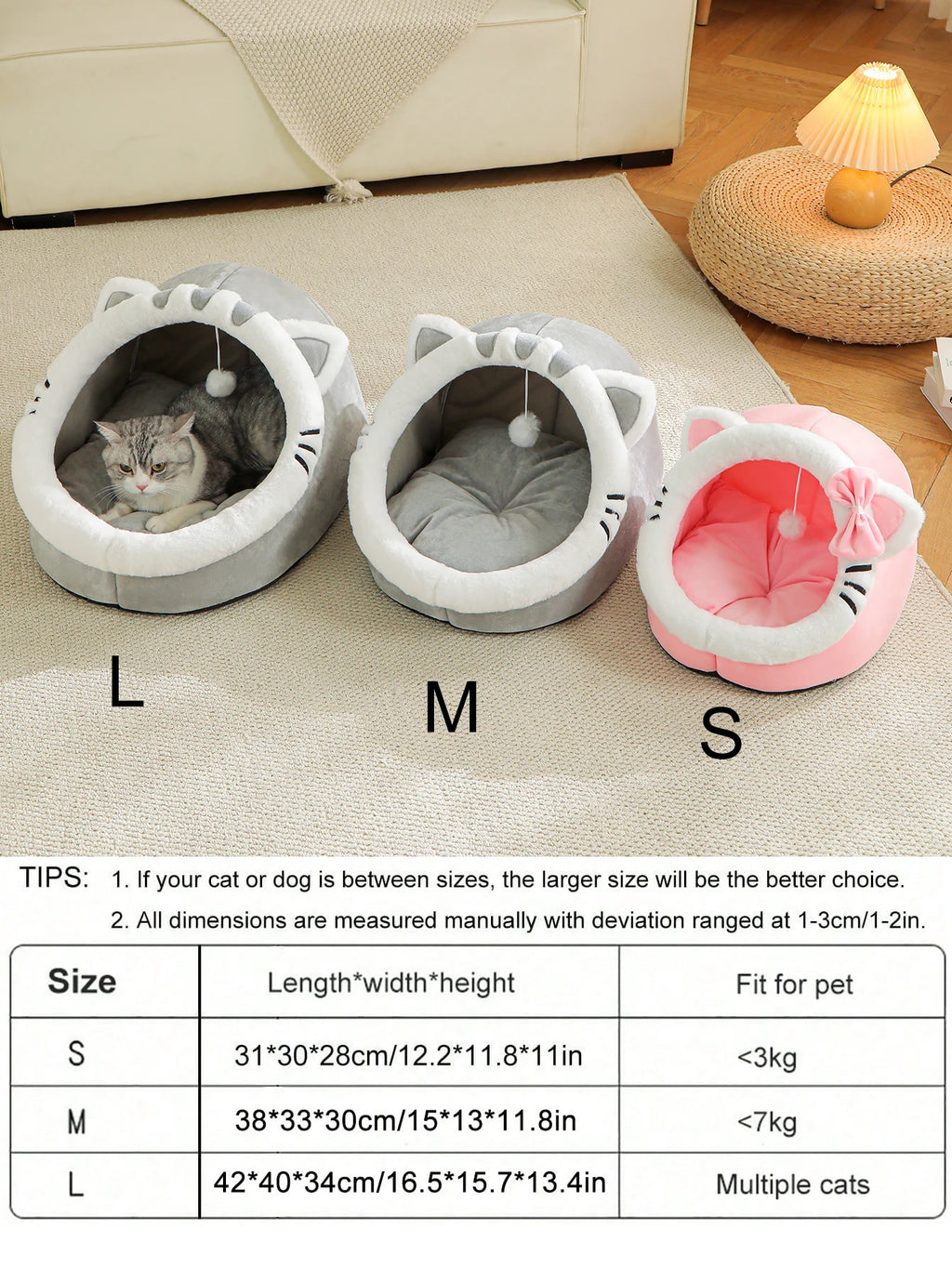 Dream Tune Purr Four Season Cozy Cat Bed Cave