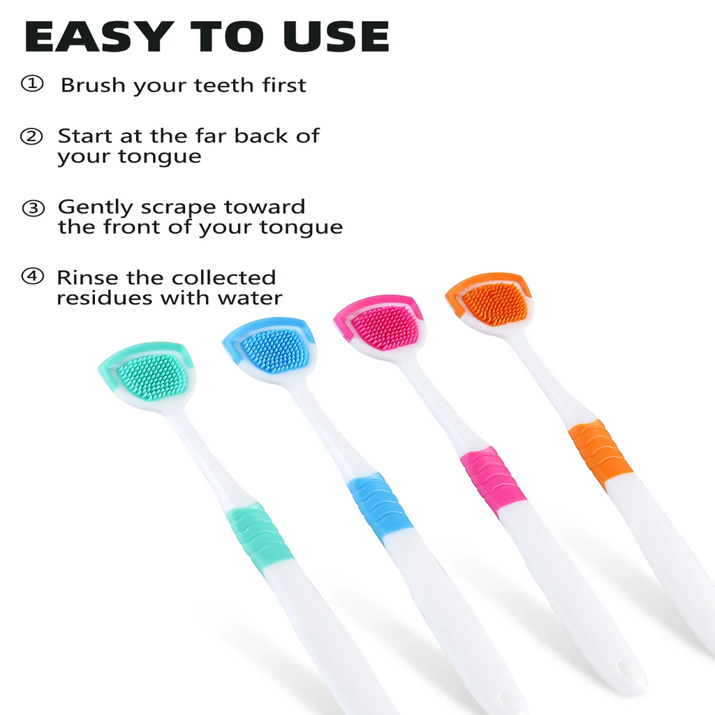 Dream Tune Smile Silicone Tongue Scraper – Oral Hygiene Cleaner
