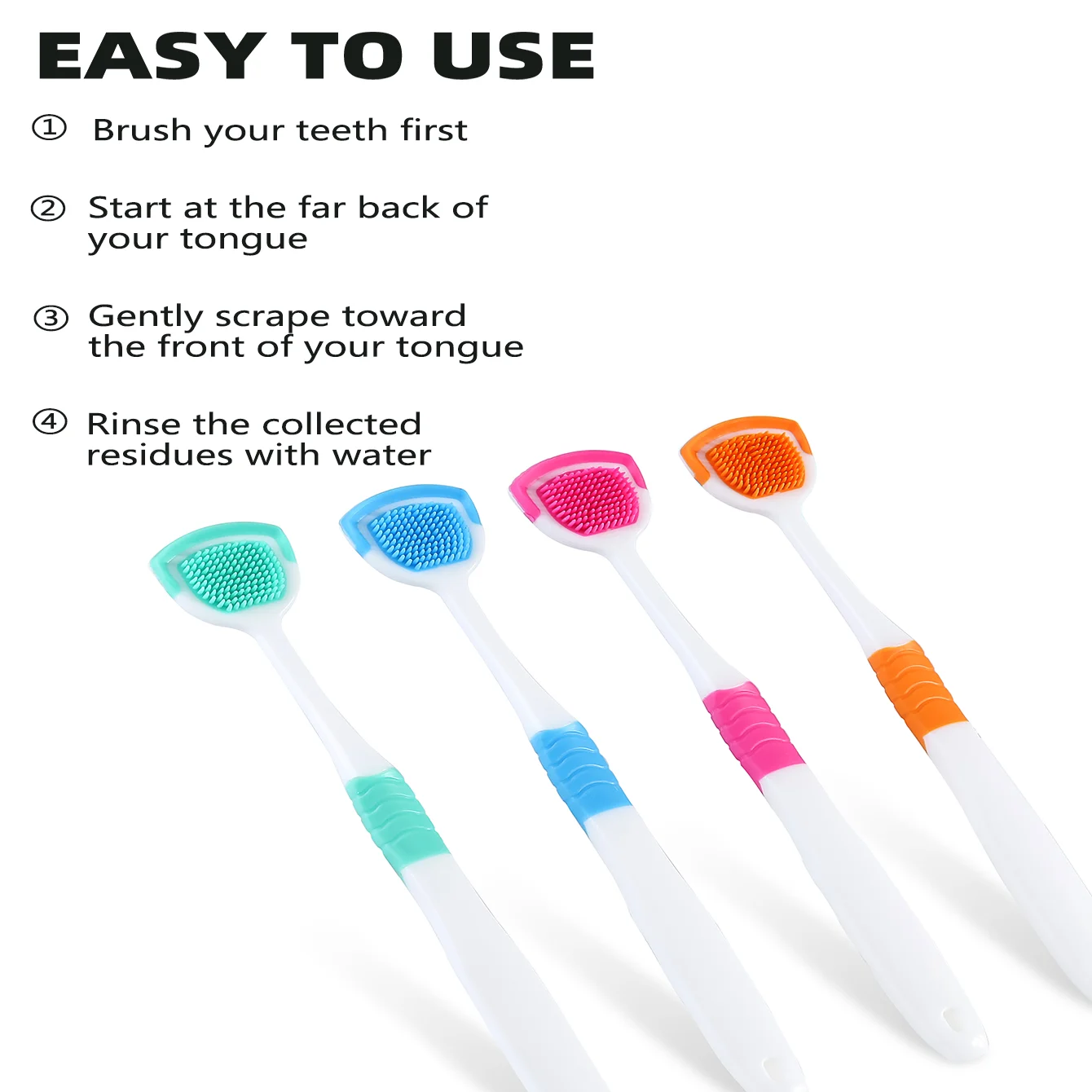 Dream Tune Smile Silicone Tongue Scraper – Oral Hygiene Cleaner