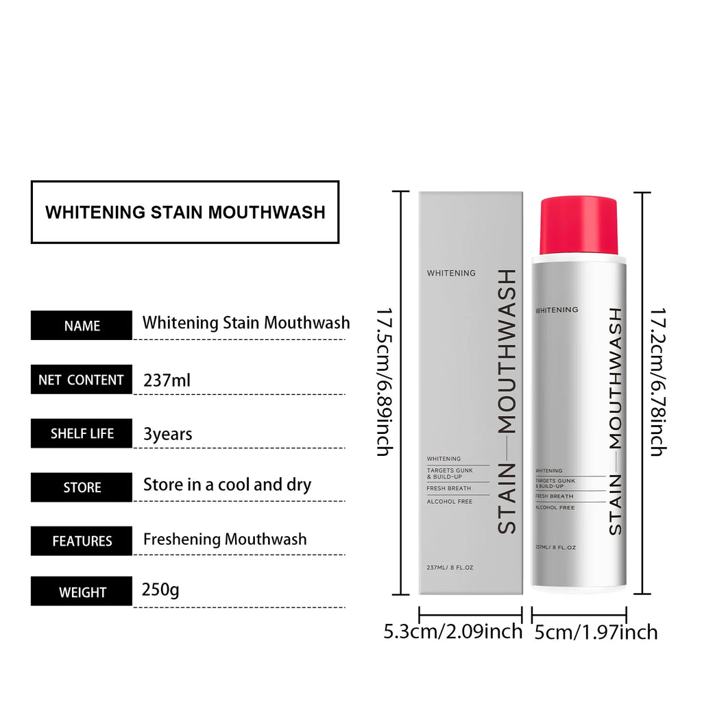 Dream Tune Smile Alcohol-Free Whitening Mouthwash 237ml – Stain Removal & Fresh Breath