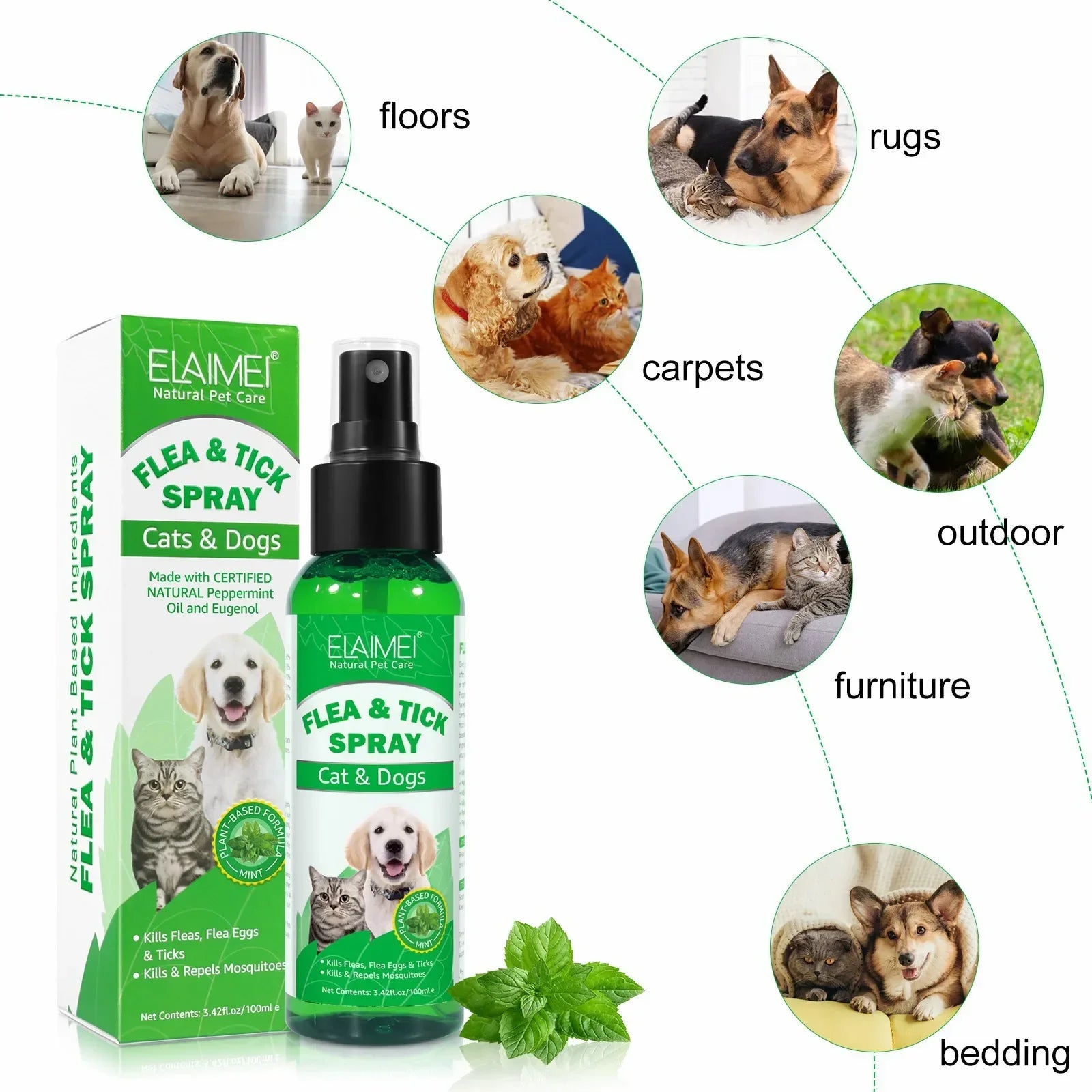 Dream Tune Purr Flea & Tick Spray with Peppermint Oil