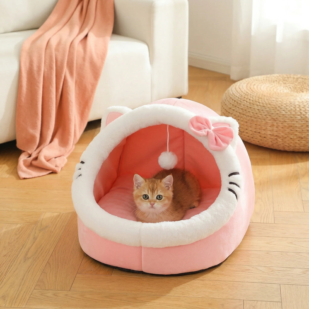 Dream Tune Purr Four Season Cozy Cat Bed Cave