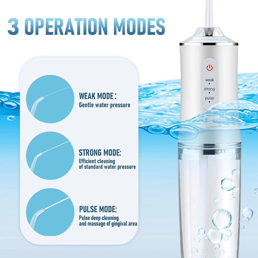 Dream Tune Smile Water Flosser 300ml – 3 Modes, IPX7 Waterproof & Travel Case
