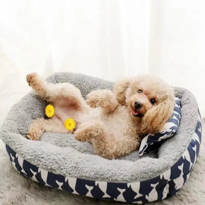 Dream Tune Purr Plush Pet Bed Mattress with Pillow