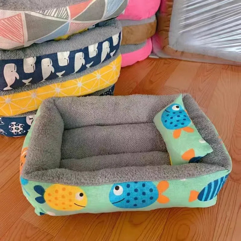 Dream Tune Purr Plush Pet Bed Mattress with Pillow