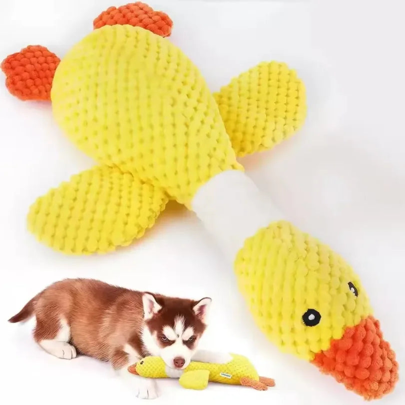 Dream Tune Purr Indestructible Plush Squeak Doll Toy