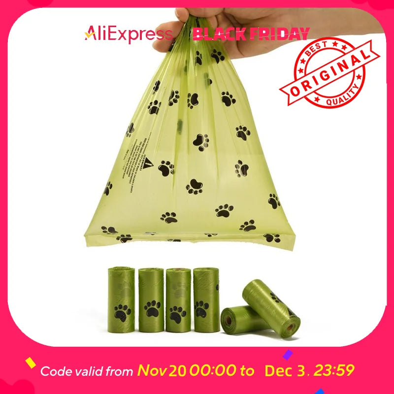 Dream Tune Purr Eco-Friendly Pet Waste Bags with Dispenser