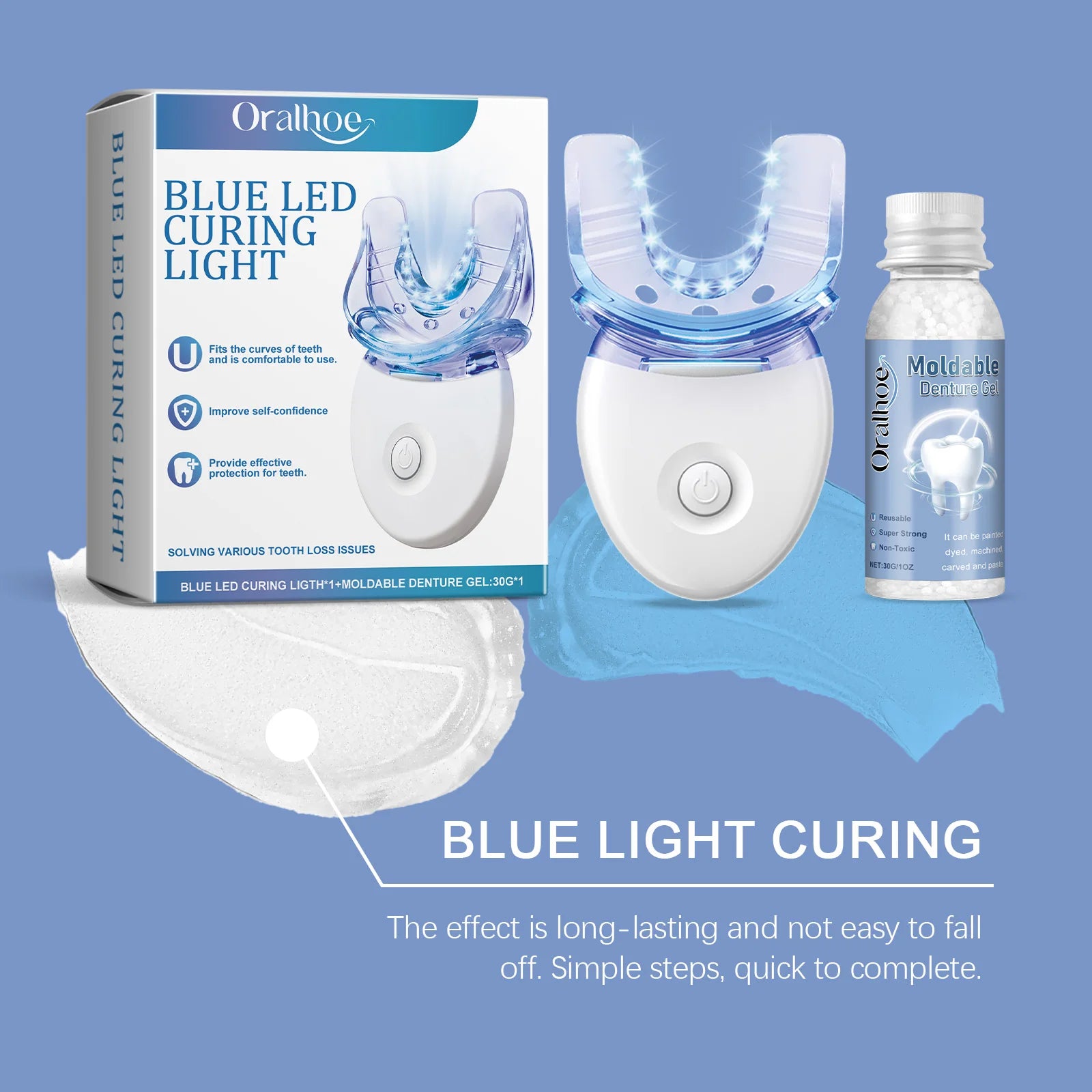 Dream Tune Smile At-Home Tooth Repair Kit – With Blue LED Curing Light