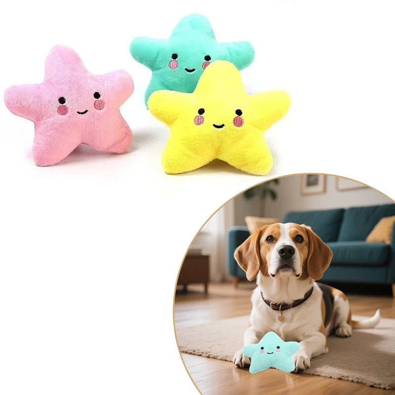 Dream Tune Purr Plush Squeaky Star Toy