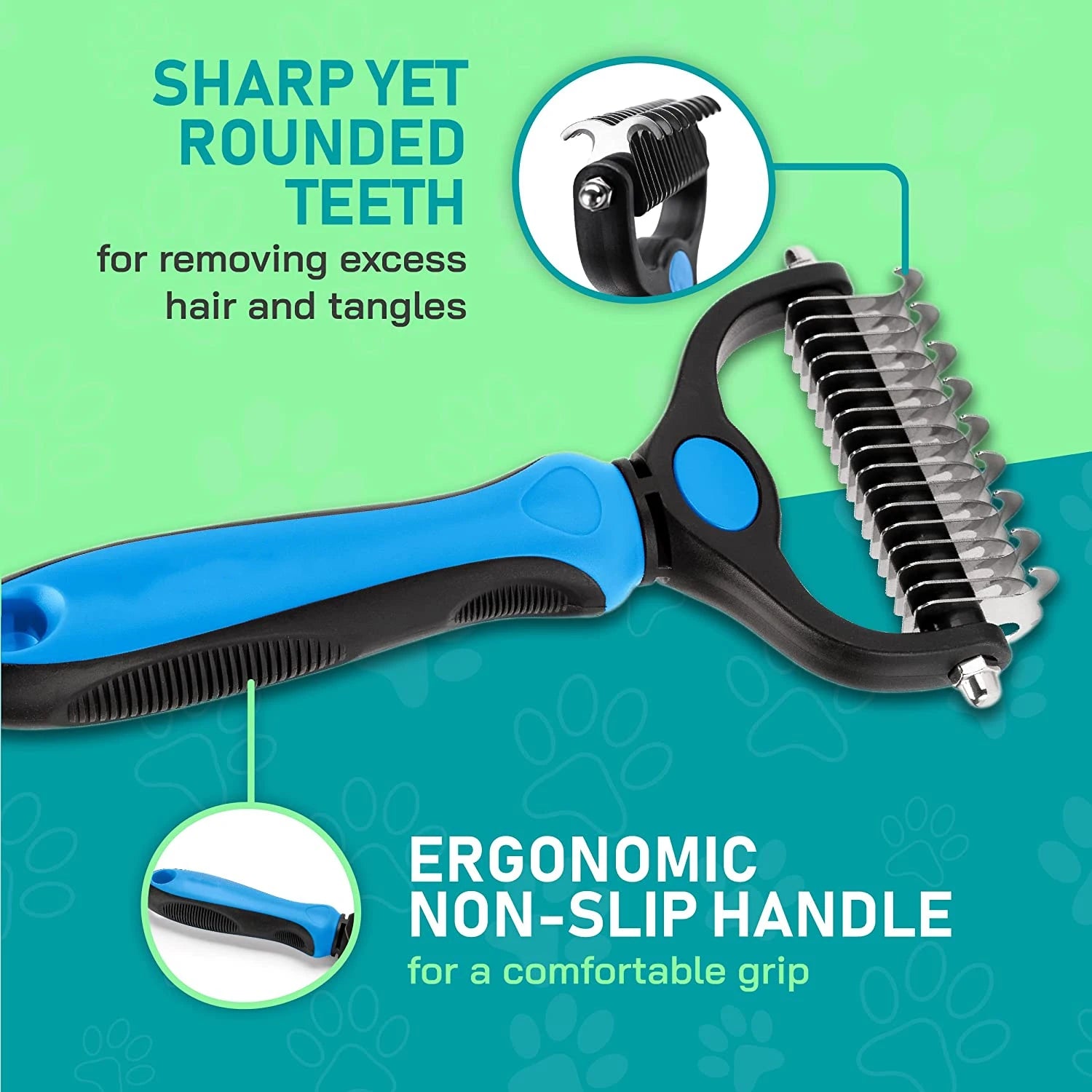 Dream Tune Purr Double-Sided Deshedding Brush & Dematting Comb
