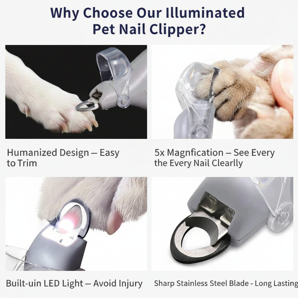 Dream Tune Purr Nail Clipper with LED Light